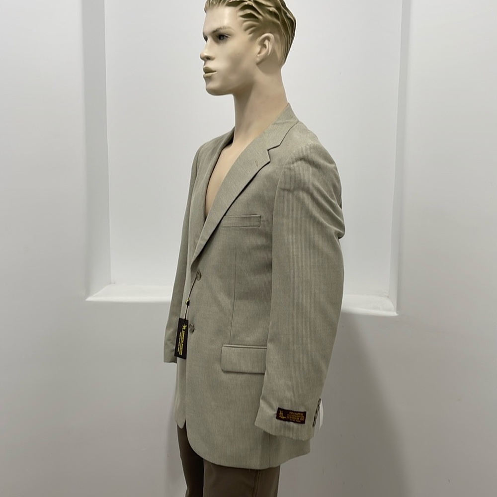 Kenneth Morton Men’s Sport Coat / Blazer Tan Two Buttons One Vent Size Various - Picture 3 of 15